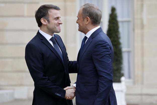Emmanuel Macron i Donald Tusk /LUDOVIC MARIN/AFP /East News