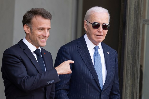 Emmanuel Macron i Joe Biden /ANDRE PAIN /PAP/EPA