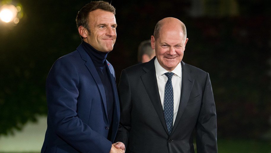 Emmanuel Macron i Olaf Scholz /Fabian Sommer /PAP/DPA