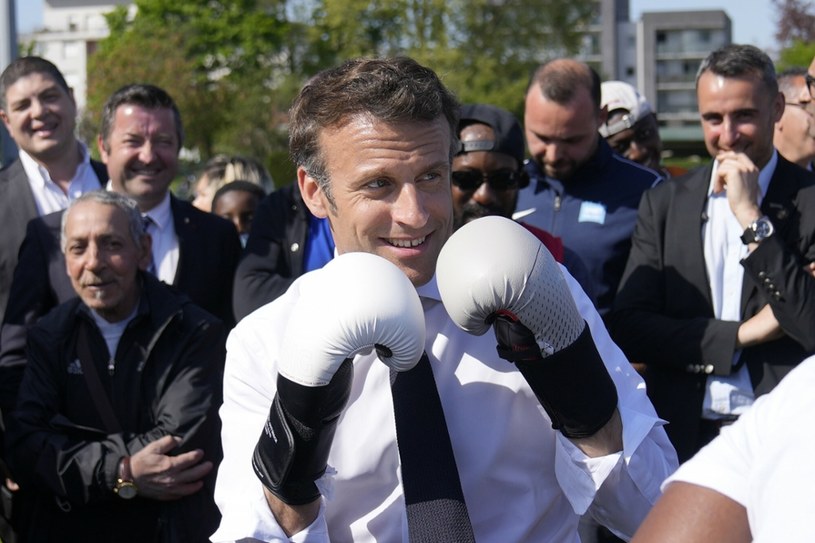 Emmanuel Macron podczas kampanii wyborczej /Pool AP/Associated Press /East News