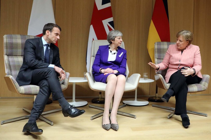 Emmanuel Macron, Theresa May i Angela Merkel /AFP