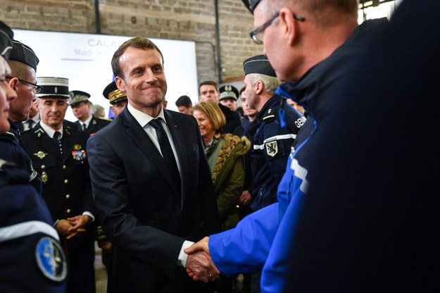 Emmanuel Macron w Calais /DENIS CHARLET / POOL /PAP/EPA