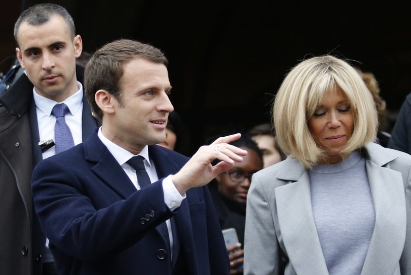 Emmanuel Macron z żoną /PAP/EPA