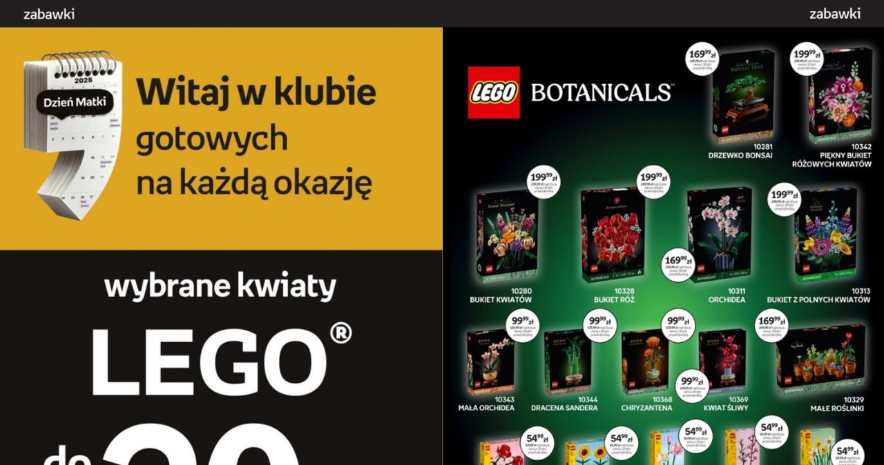 Empik przecenia kultowe kwiaty z klocków LEGO! Takiej okazji na Dzień Mamy jeszcze nie było! /Empik /INTERIA.PL