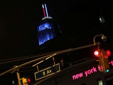 Empire State Building w kolorze demokratów