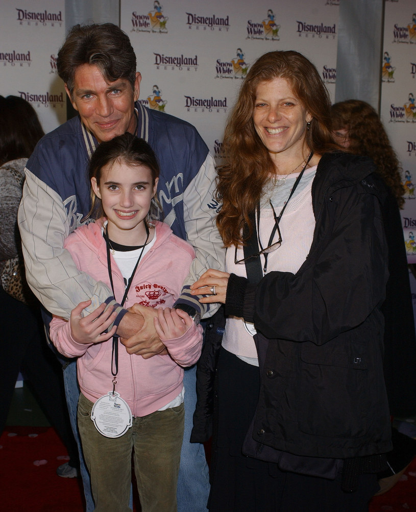 Eric Roberts z córką Emmą i żoną Elizą Garrett /Gregg DeGuire/WireImage /Getty Images