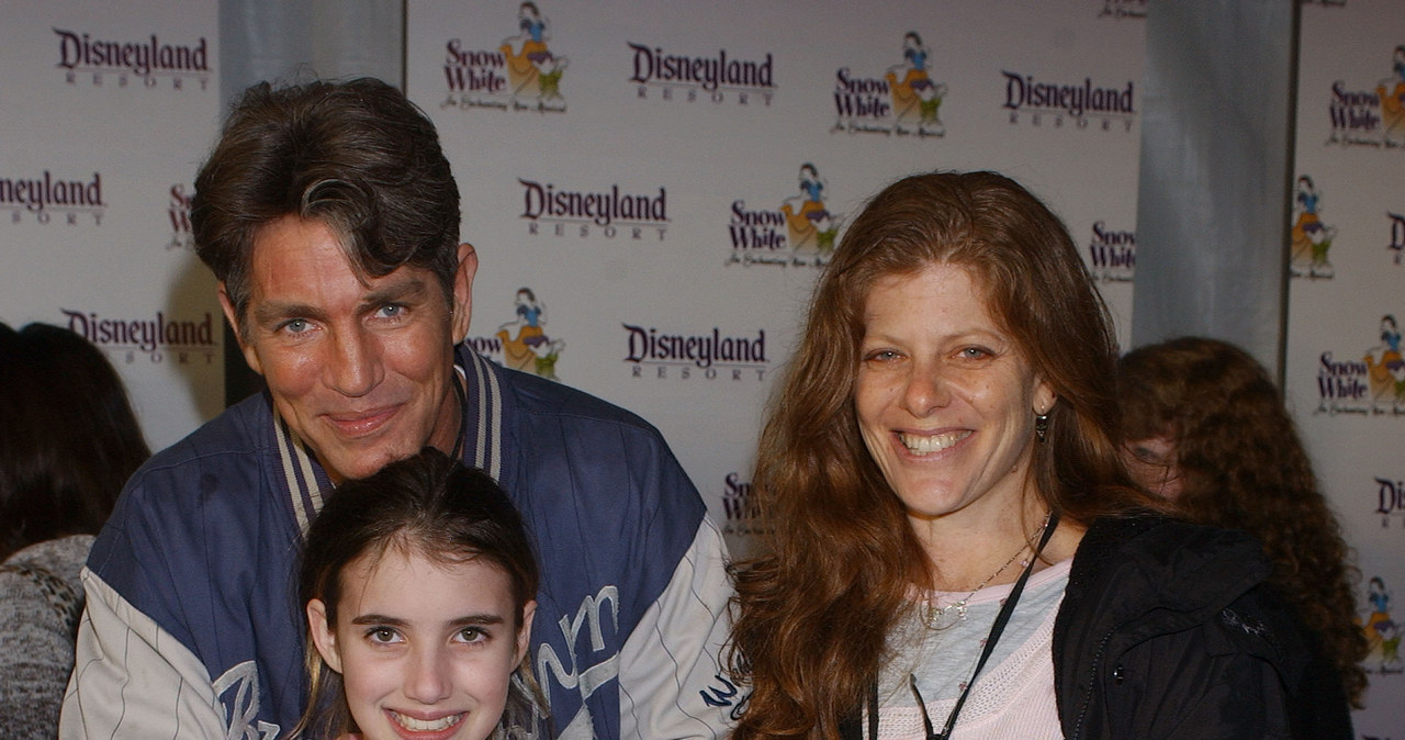 Eric Roberts z córką Emmą i żoną Elizą Garrett /Gregg DeGuire/WireImage /Getty Images