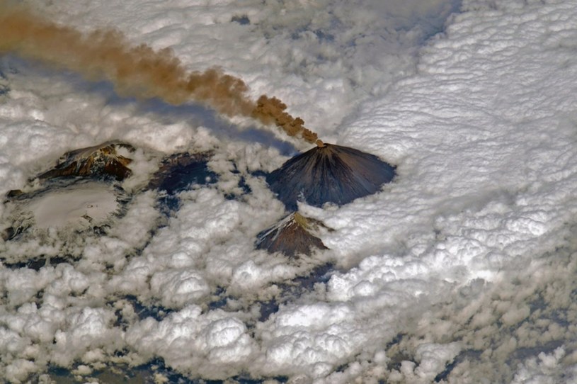 Erupcja rosyjskiego wulkanu widziana z kosmosu, zdj. ilustracyjne /CEN/@roscosmos /East News