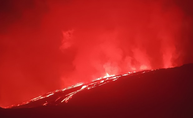 Erupcja wulkanu na Wyspach Galapagos. Największa od lat