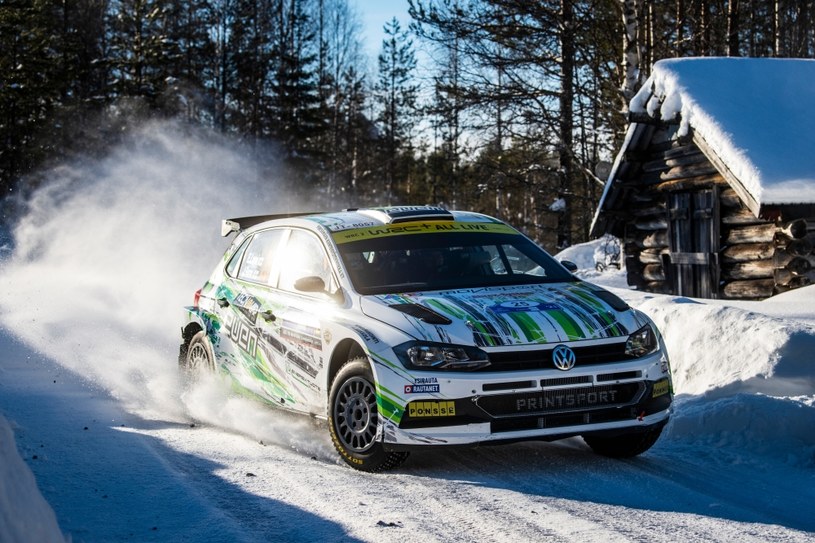 Esapekka Lappi/Jane Ferm (VW Polo GTI Rally2) okazali się najszybszą załogą kategorii WRC2 fot. RedBull Content Pool /Informacja prasowa