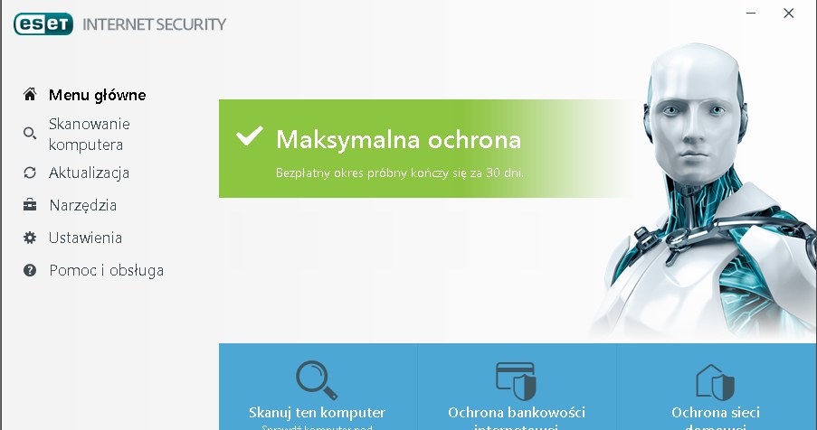 ESET Internet Security - menu główne /INTERIA.PL