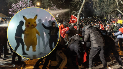 Eskalacja napięć w Turcji. Wśród protestujących... Pikachu