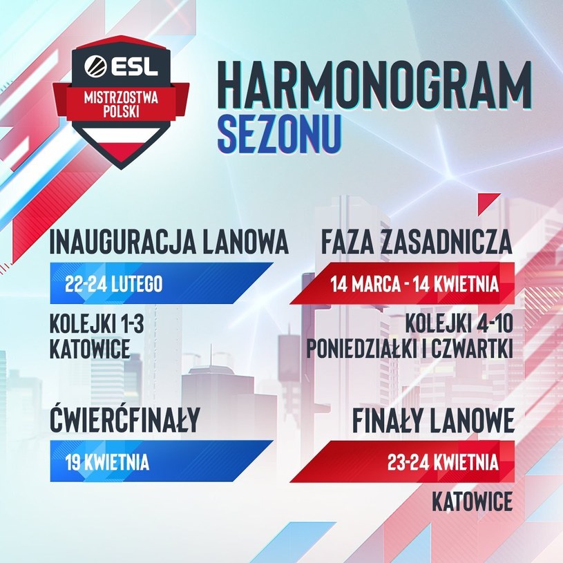 ESL Mistrzostwa Polski - harmonogram /materiały prasowe