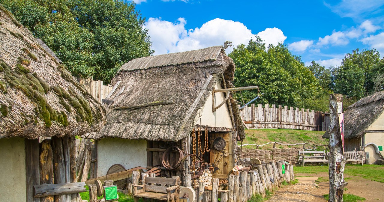 Essex w Wielkiej Brytanii rekonstrukcja średniowiecznej (normańskiej) wsi /irstone /123RF/PICSEL