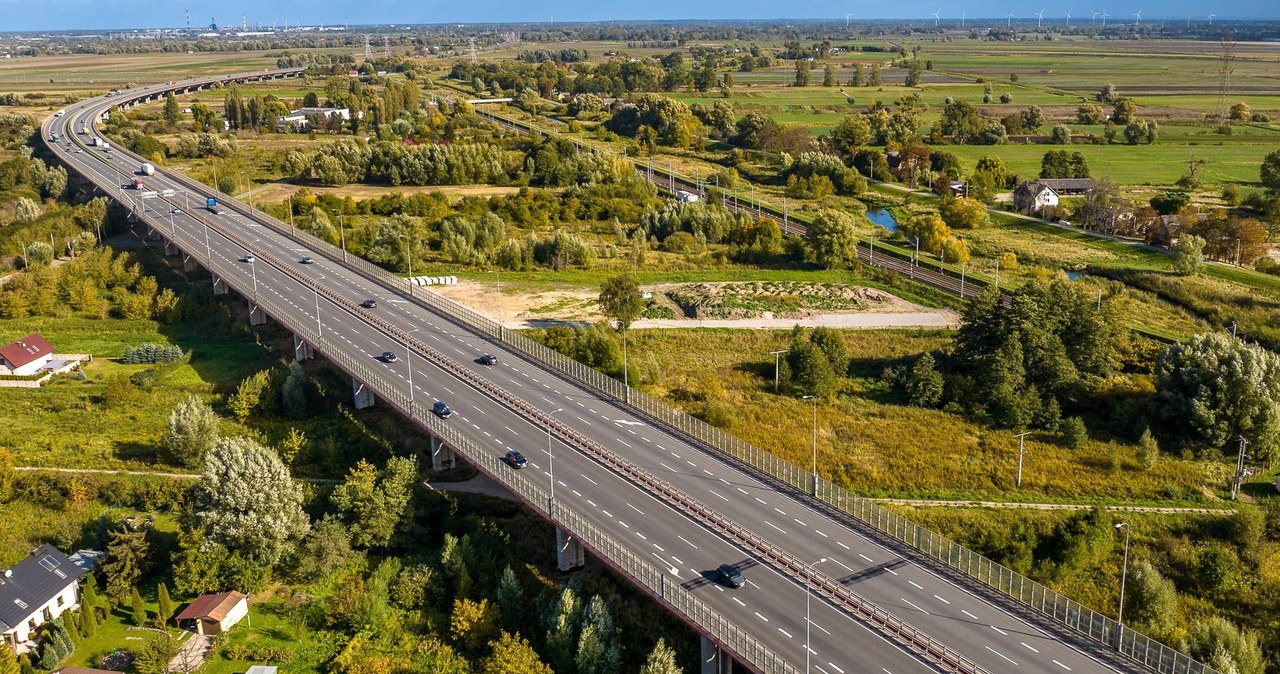 Estakada WE-1 na Południowej Obwodnicy Gdańska jest najdłuższą estakadą drogową w Polsce /GDDKiA