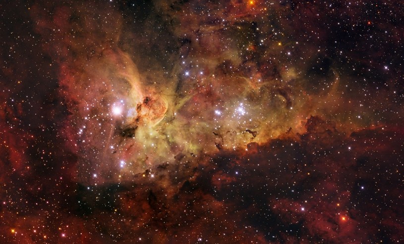 Eta Carinae - najjaśniejsza gwiazda po lewej stronie /Wikimedia Commons /domena publiczna