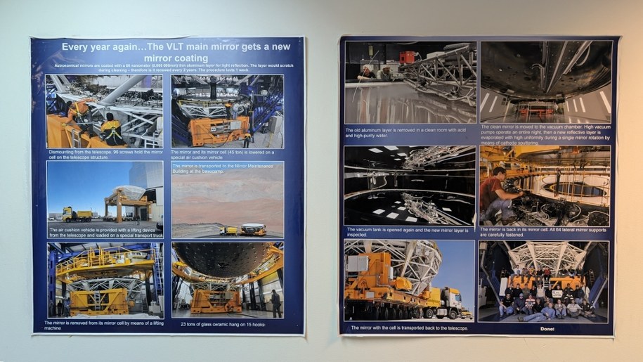 Etapy wymiany warstwy odbijającej zwierciadła /Fot. Grzegorz Jasiński /RMF FM