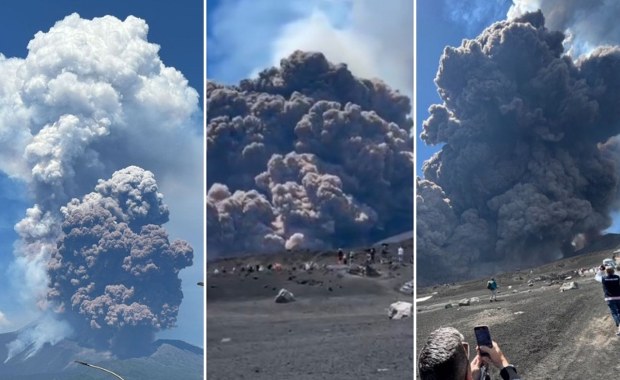 ​Etna znów ożyła. Turyści w popłochu uciekają z wyspy. WIDEO 