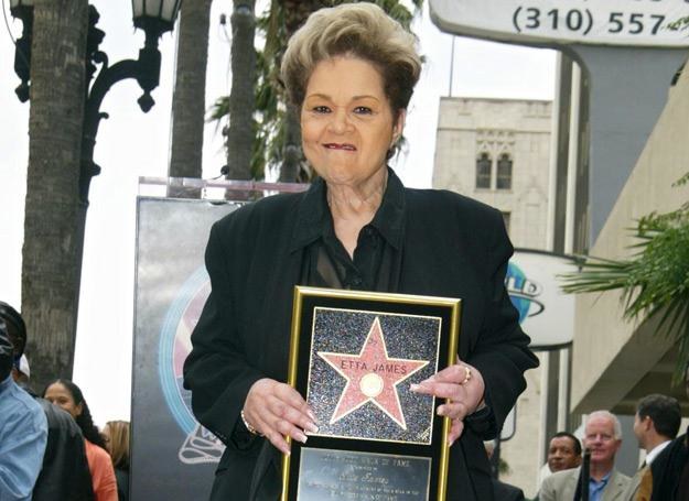 Etta James w 1993 roku odsłoniła swoją gwiazdę w Hollywood /arch. AFP