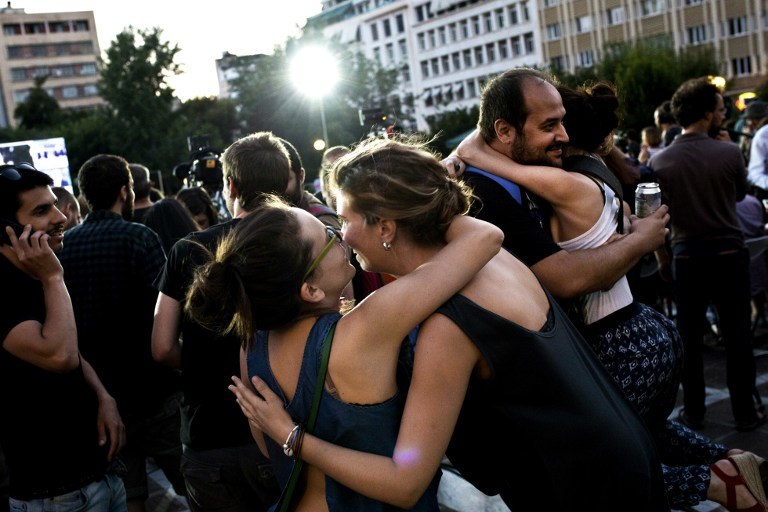 Euforia w Atenach. Grecy zagłosowali na "nie" /Angelos Tzortzinis /AFP