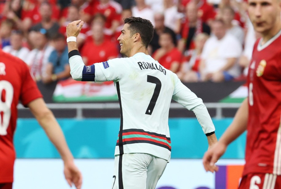 Euro 2020. Mecz Węgry - Portugalia. Cristiano Ronaldo /Bernadett Szabo / POOL /PAP/EPA