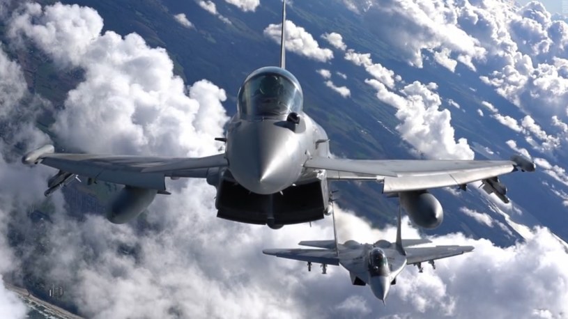 Eurofighter Typhoon Włoskich Sił Powietrznych i MiG-29 Polskich Sił Powietrznych /@DGeneralneRSZ /Twitter