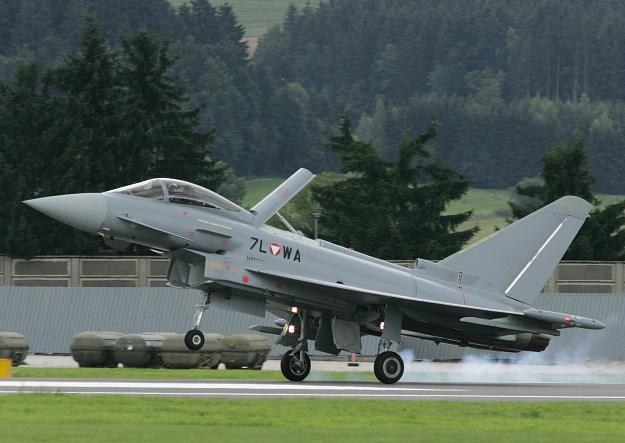 Eurofighter w austriackiej bazie wojskowej Zeltweg /AFP