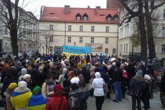 Euromajdan we Wrocławiu. "Ukraina chce Europy"