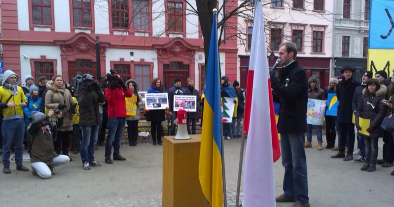 Euromajdan we Wrocławiu. "Ukraina chce Europy"