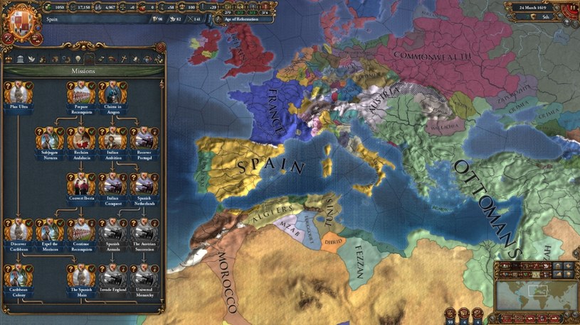 Europa w 1619 roku w grze Europa Universalis IV: Golden Century /materiały prasowe