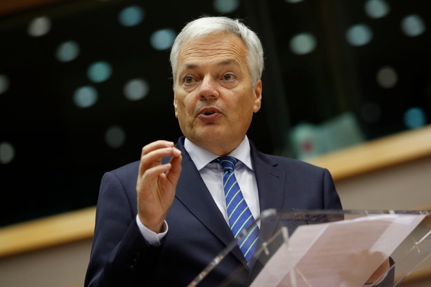 Europejski komisarz ds. sprawiedliwości Didier Reynders /Francisco Seco / POOL /PAP/EPA