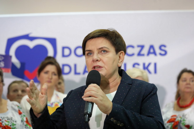 Europoseł PiS Beata Szydło podczas spotkania wyborczego / 	Tomasz Gzell    /PAP
