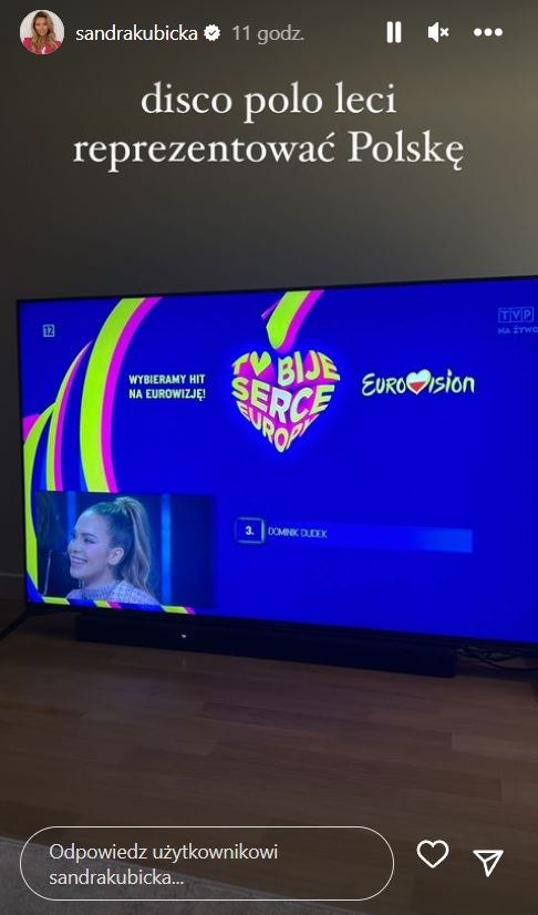 Eurowizja 2023, Sandra Kubicka, Dominik Dudek /www.instagram.com/sandrakubicka /Instagram