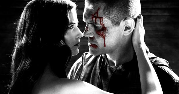 Eva Green i Josh Brolin w scenie z filmu "Sin City: Damulka warta grzechu" /materiały dystrybutora