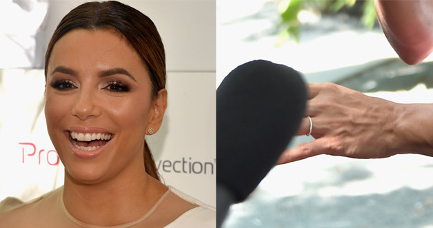 Eva Longoria pojawiła się na imprezie z obrączką na palcu /Alberto E. Rodriguez /Getty Images