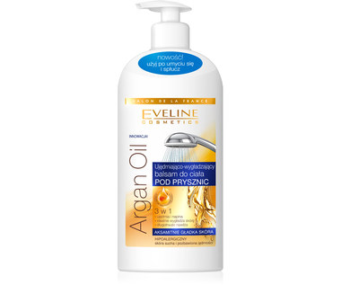 Eveline Cosmetics: Ujędrniająco-wygładzający balsam do ciała pod prysznic Argan Oil 3 w 1