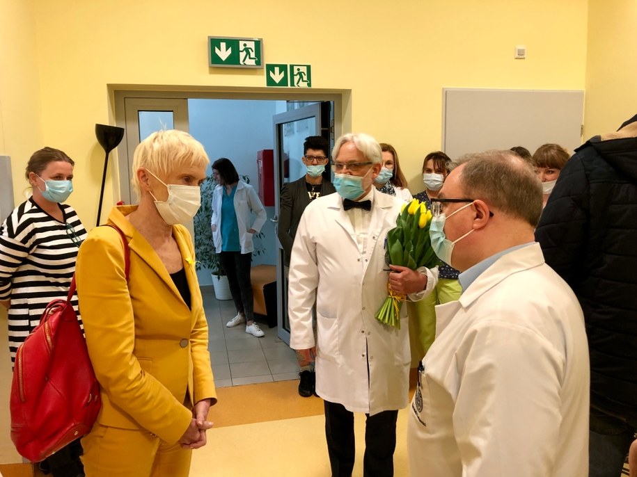 Ewa Błaszczyk odwiedziła olszyńską klinikę Budzik dla dorosłych /Piotr Bułakowski /RMF FM