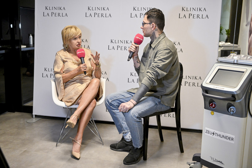 Ewa Kasprzyk w rozmowie z reporterem Pomponika /Kurnikowski /AKPA