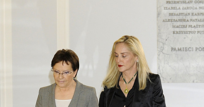 Ewa Kopacz na spotkaniu z Sharon Stone /Piętka Mieszko /AKPA