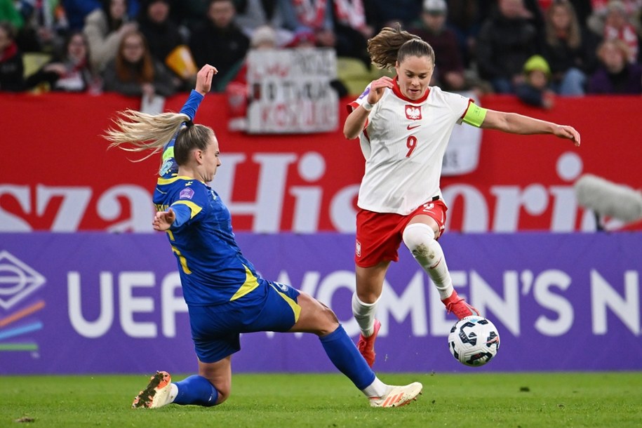 Ewa Pajor i Melisa Hasanbegovic /Marcin Gadomski /PAP/EPA
