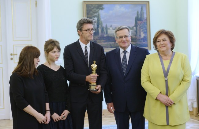 Ewa Puszczyńska, Agata Trzebuchowska, Paweł Pawlikowski, Bronisław Komorowski, Anna Komorowska /PAP/Jacek Turczyk /PAP