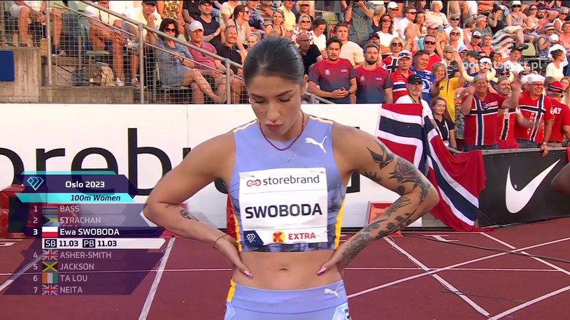 Ewa Swoboda 6. w biegu na 100 metrów w mitingu Diamentowej Ligi w Oslo. WIDEO