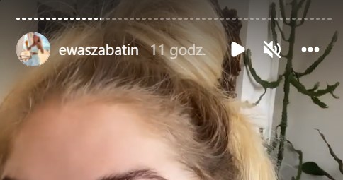 Ewa Szabatin: www.instagram.com/ewaszabatin /Screen z InstaStory  /Instagram