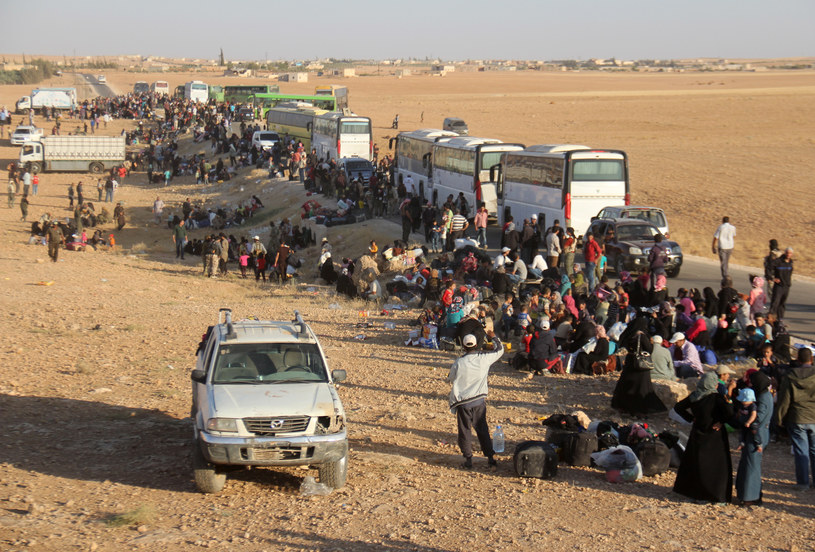 Ewakuacja cywilów w Syrii /Omar haj kadour /AFP