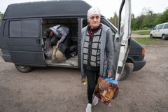 Ewakuacja ludności cywilnej na wschodzie Ukrainy