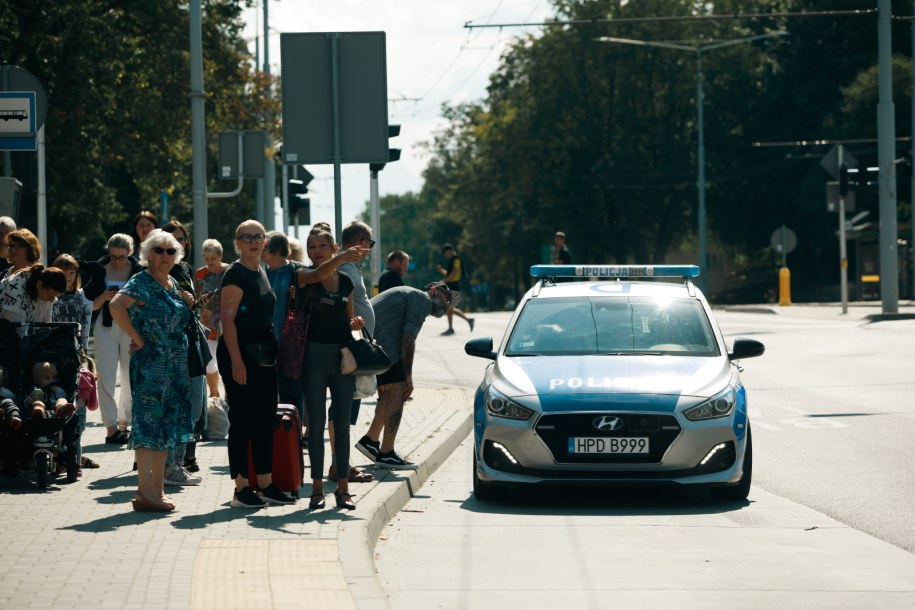 Ewakuacja mieszkańców jednej z dzielnic Lublina /Bartłomiej Wójtowicz /PAP