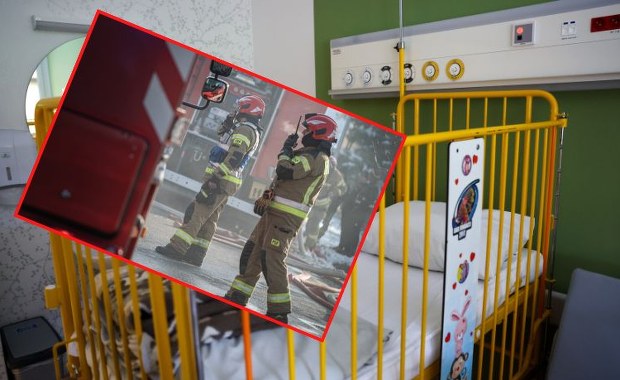 Ewakuacja noworodków po zadymieniu w szpitalu w Łodzi