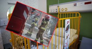 Ewakuacja noworodków po zadymieniu w szpitalu w Łodzi