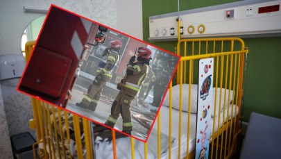 Ewakuacja noworodków po zadymieniu w szpitalu w Łodzi