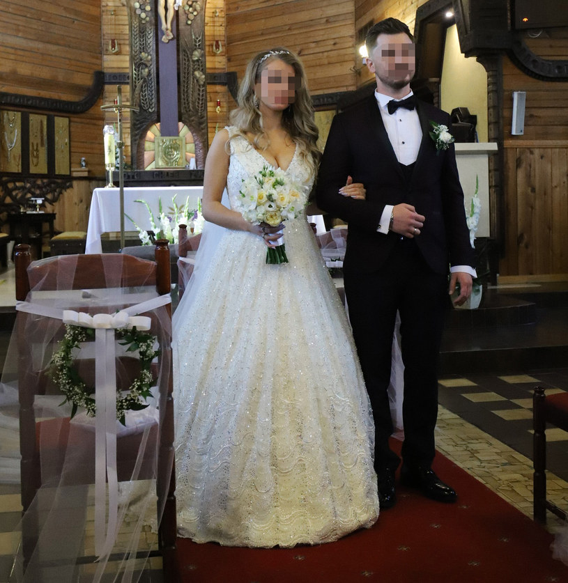 Ewelina i Daniel w dniu ślubu /Anatol Chomicz /East News